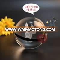 Free Shipping 50mm 80mm Umbreon New Design Crystal Pokemon Ball With Pokemon Engraving Valentine Gift With LED Light