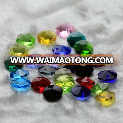 wholesale top quality colorful 14mm crystal octagon beads